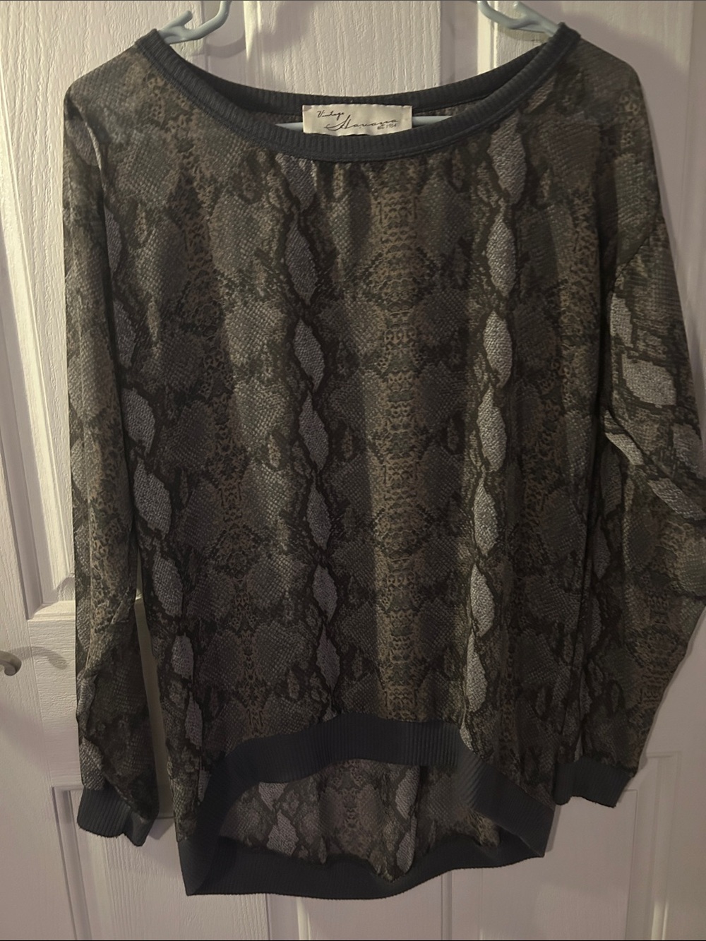 Vintage Havana Snake-Pattern Top -